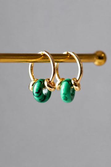 Gigi Malachite Huggies