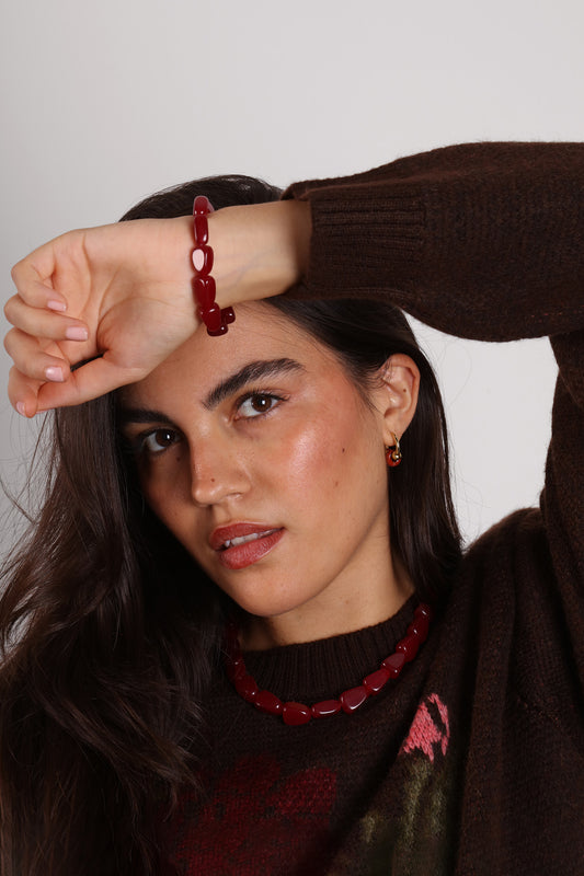 Ruby Jade Bracelet