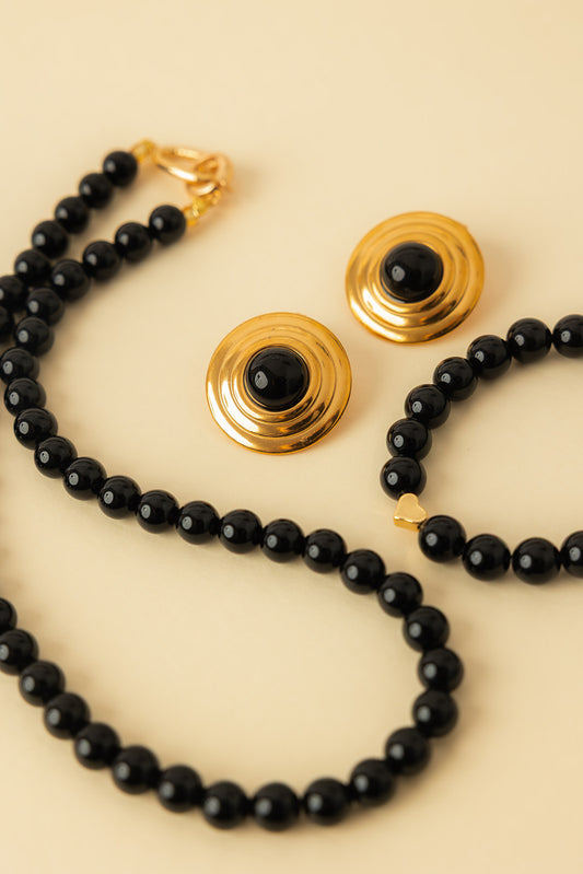 Raven Black Obsidian Earrings